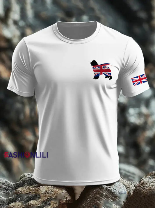Men’s UK Flag Printed T-shirt White / S