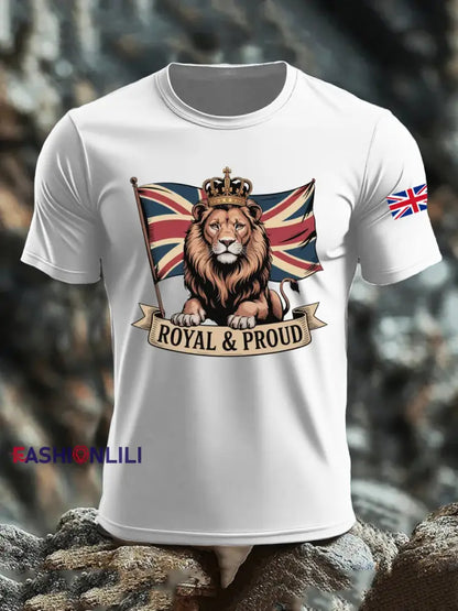 Men’s UK Flag Printed T-shirt White / S