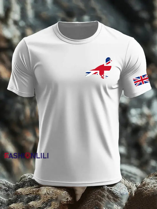 Men’s UK Flag Printed T-shirt White / S
