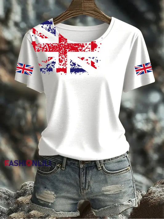 Men’s UK Flag Printed T-shirt White / S