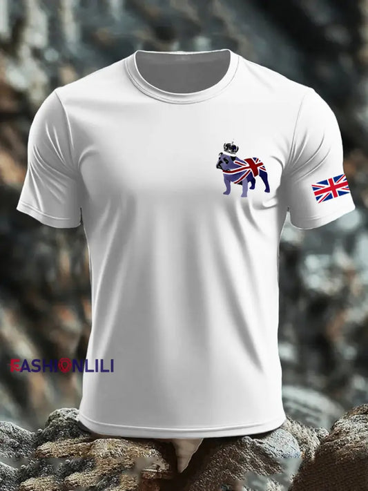 Men’s UK Flag Printed T-shirt White / S