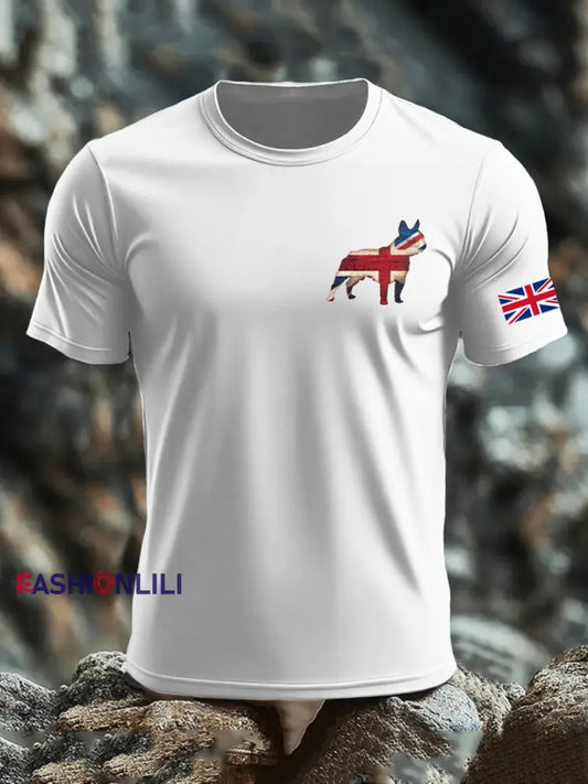 Men’s UK Flag Printed T-shirt White / S