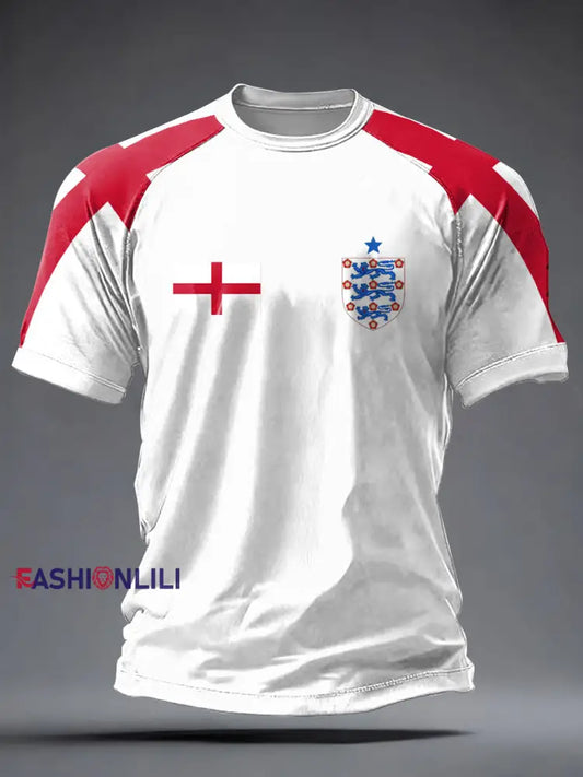 Men’s UK Football Lover England 2026 Printed short sleeve t-shirt White / S