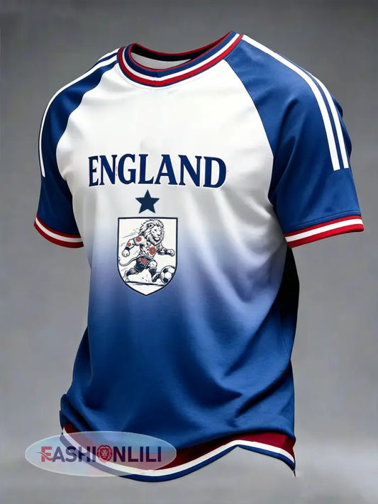 Men’s UK Football Lover England Printed short sleeve t-shirt - As picture / S