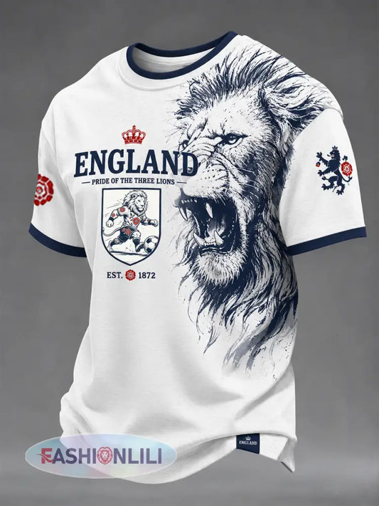 Men’s UK Football Lover England Printed short sleeves t-shirt - As picture / S