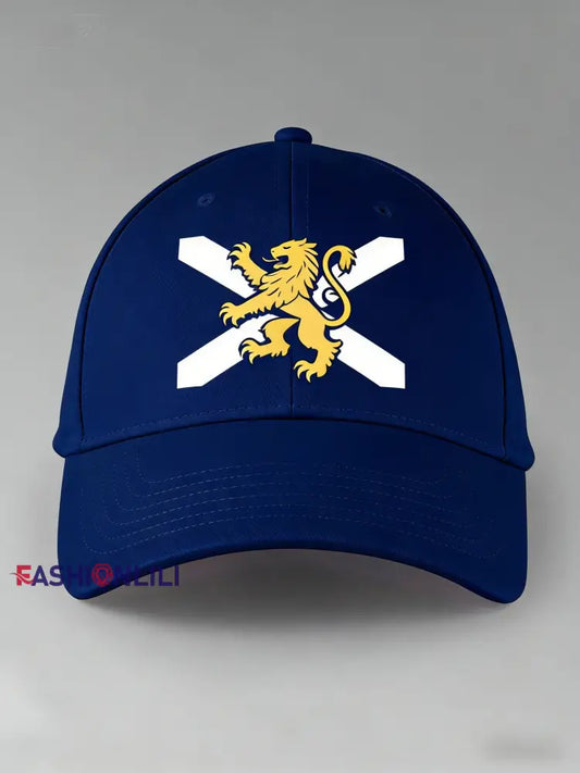 Men’s UK Football Lover Scotland Printed Casual Hat Blue / ONE