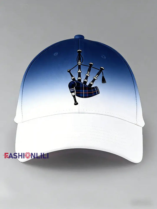 Men’s UK Football Lover Scotland Printed Casual Hat Blue / ONE