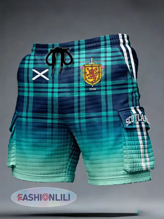 Men’s UK Football Lover Scotland Printed plaid shorts - As picture / S