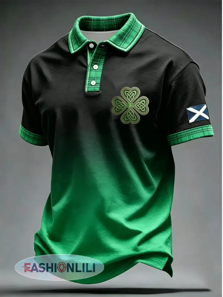 Men’s UK Football Lover Scotland Printed polo shirt - As picture / S