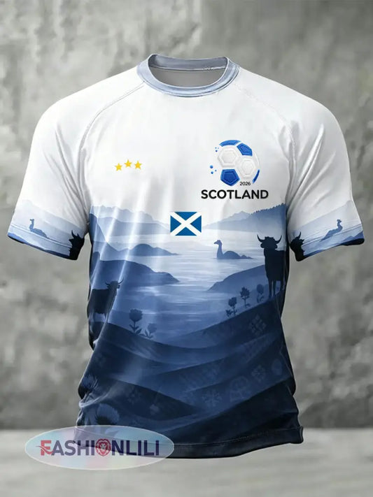 Men’s UK Football Lover Scotland Printed short sleeve t-shirt - As picture / S