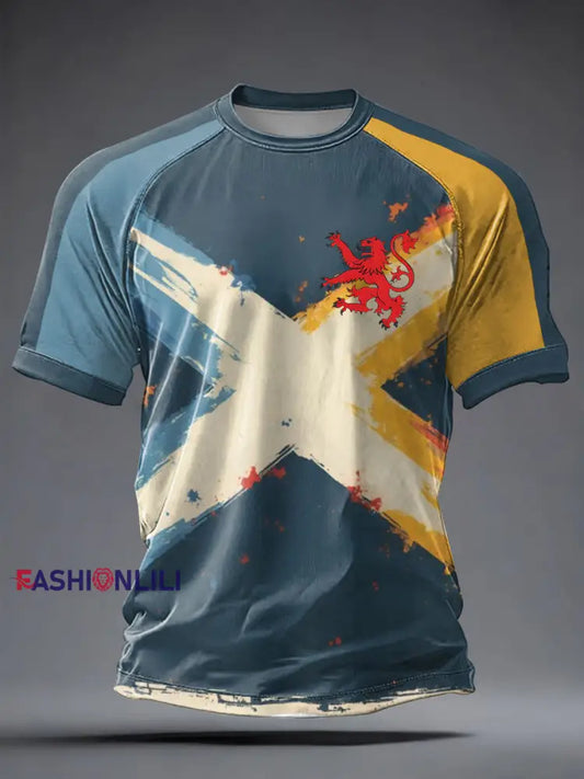 Men’s UK Football Lover Scotland Printed short sleeve t-shirt As picture / S