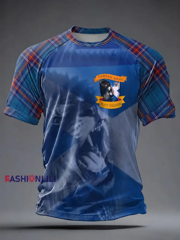 Men’s UK Football Lover Scotland Printed short sleeve t-shirt As picture / S