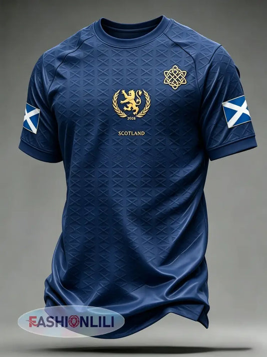 Men’s UK Football Lover Scotland Printed short sleeve t-shirt - Blue / S