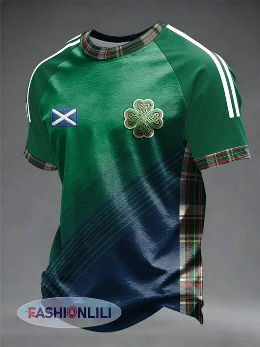 Men’s UK Football Lover Scotland Printed short sleeve t-shirt - Green / S