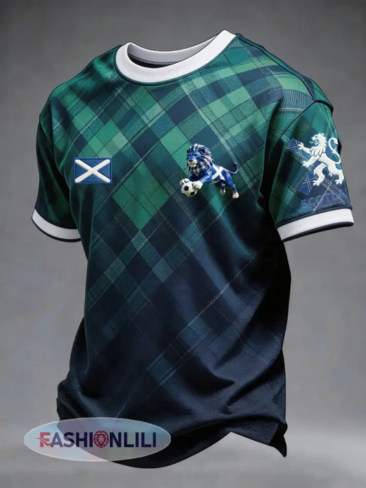 Men’s UK Football Lover Scotland Printed short sleeves t-shirt - As picture / S