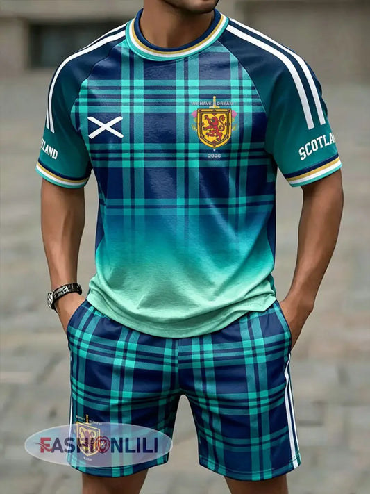 Men’s UK Football Lover Scotland Printed suits - As picture / S