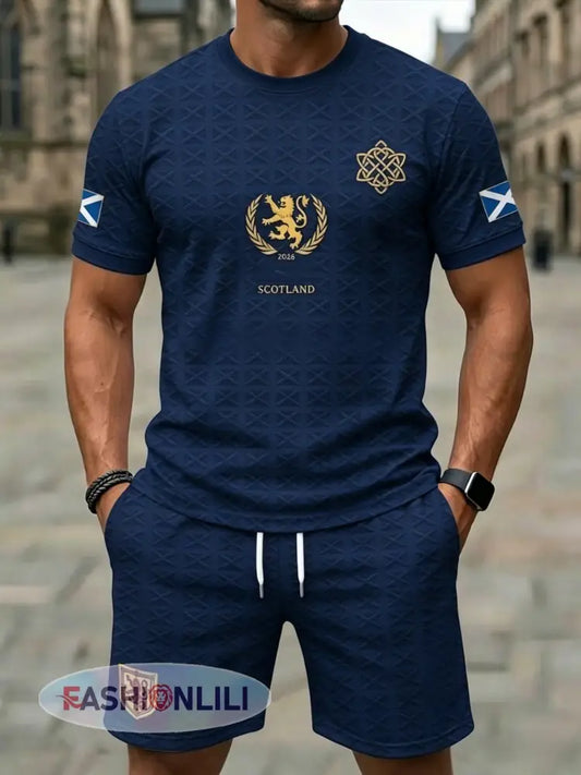 Men’s UK Football Lover Scotland Printed suits - Blue / S