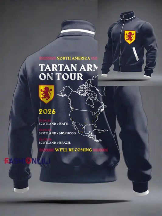 Men’s UK Football Lover Scotland We’ll Be Coming 2026 Printed top Navy Blue / S