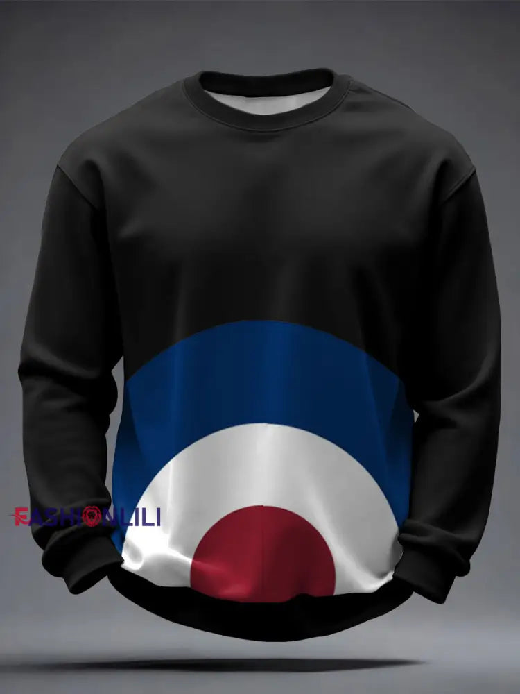 Men’s UK Mods Music Lover Printed Sweatshirt Black / S