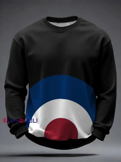 Men’s UK Mods Music Lover Printed Sweatshirt Black / S