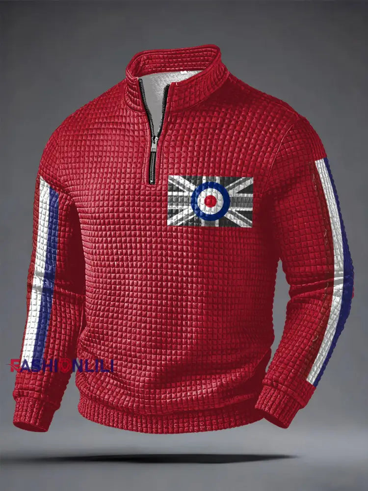 Men’s UK Mods Music Lover Printed Sweatshirt Red / S