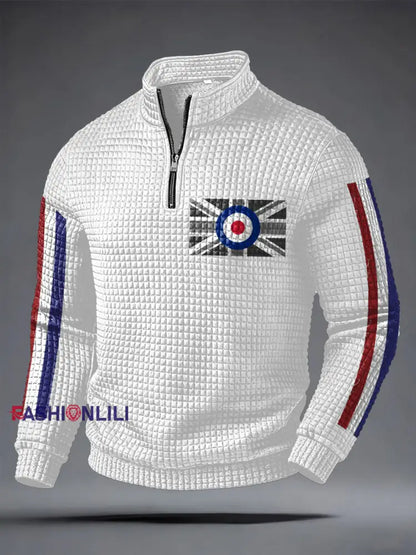 Men’s UK Mods Music Lover Printed Sweatshirt White / S