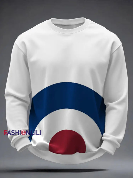 Men’s UK Mods Music Lover Printed Sweatshirt White / S