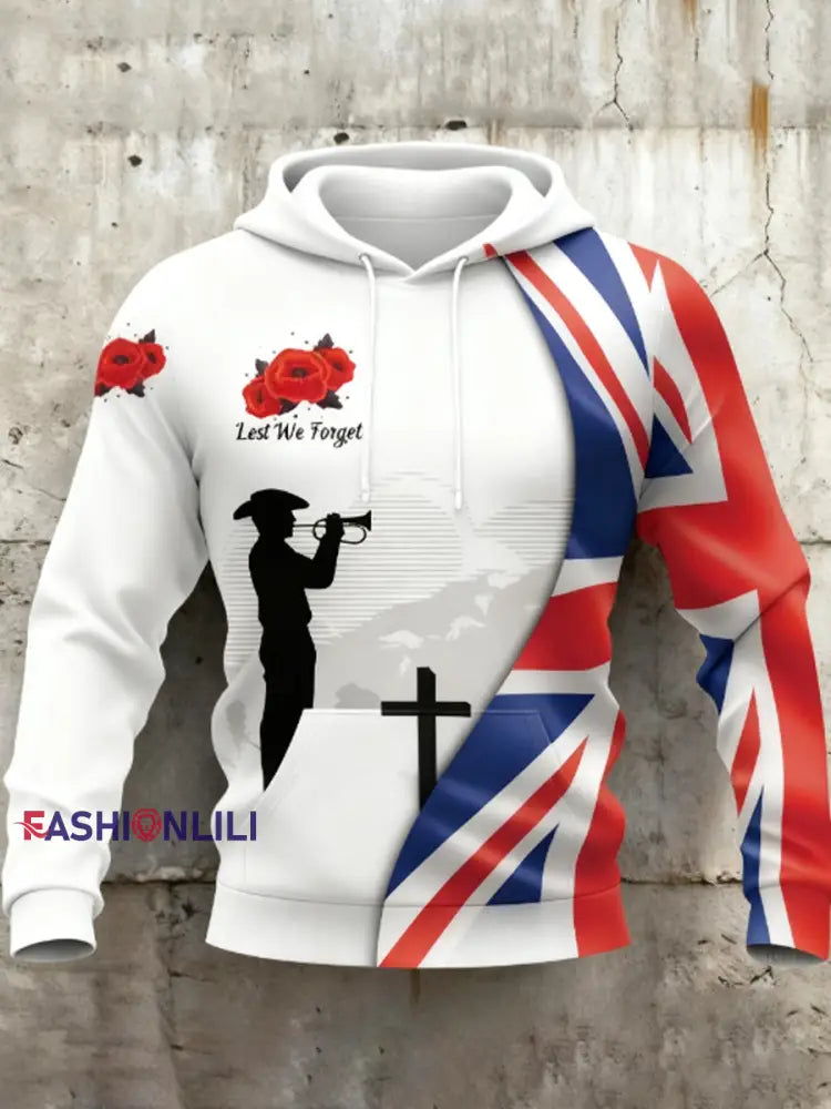 Men’s UK Remember who leave and never return 3D Hoodie White / S