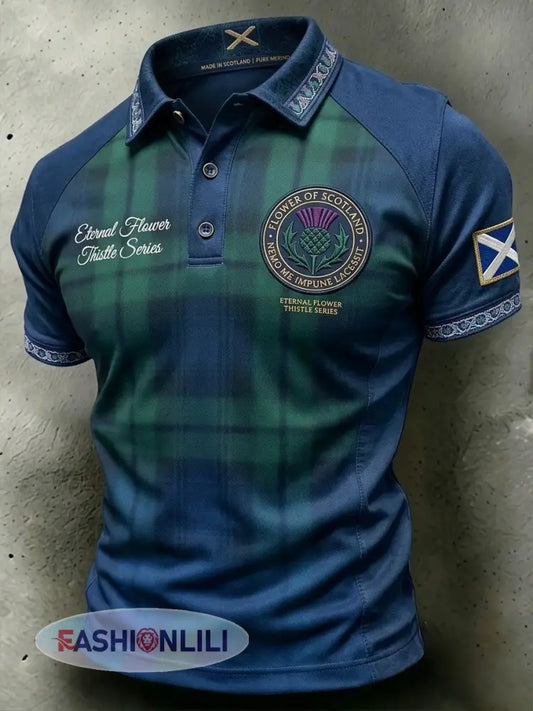 Men’s UK Scotland Football Lover 2026 Printed T-shirt - Blue / S