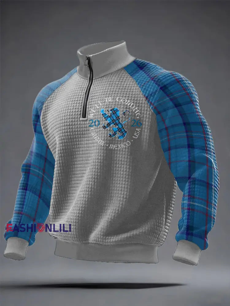 Men’s UK Scotland Football Lover We’ll Be Coming 2026 Printed Sweatshirt Light Gray / S