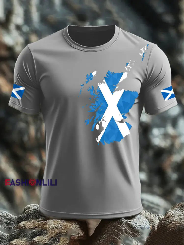 Men’s UK Scotland short sleeves t-shirt Light Gray / S