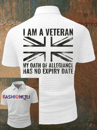 Men’s UK veteran My Oath of Allrgience Has No Expiry Date Printed Casual Tops White / S