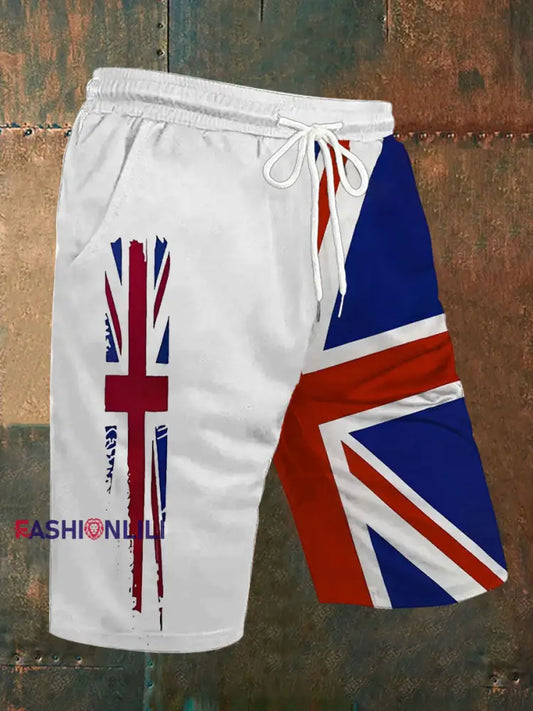 Men’s Union Jack Casual Pants White / S