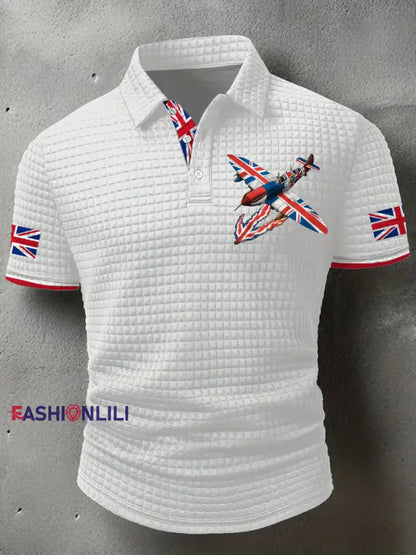 Men’s Union Jack Fighter Short Sleeve Shirt White / S