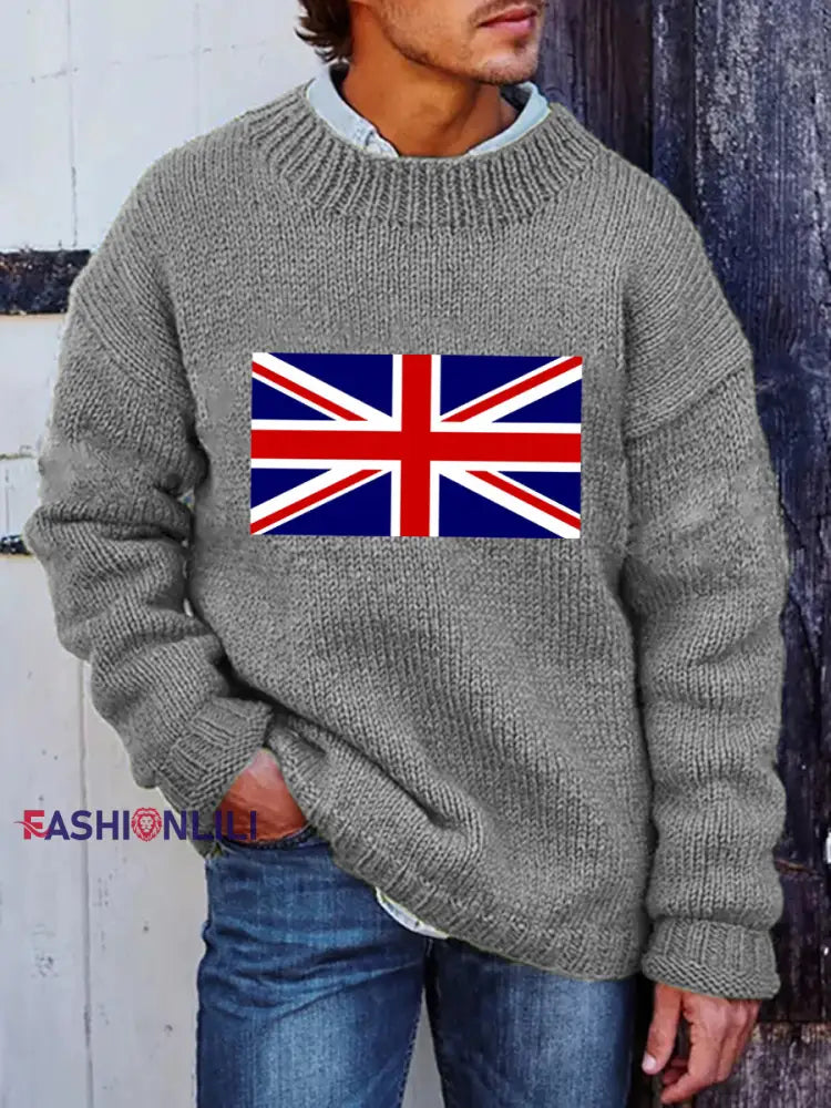 Men’s Union Jack Sweater Gray / S