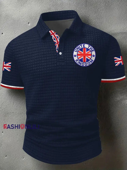 Men’s Unite The Kingdom Short Sleeve Shirt Navy Blue / S