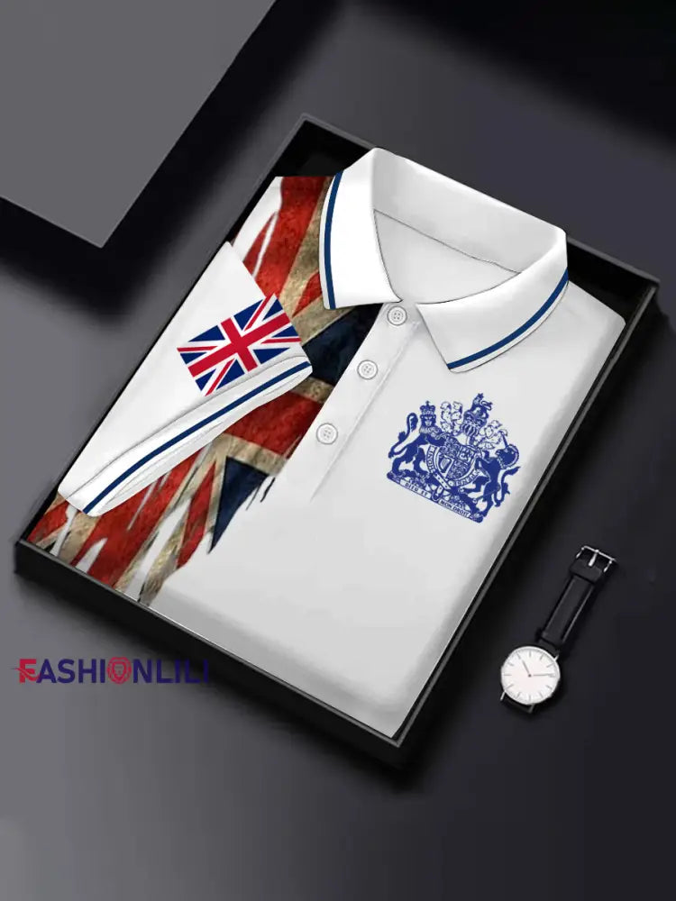 Men’s United Kingdom Print Short Sleeve Shirt White / S