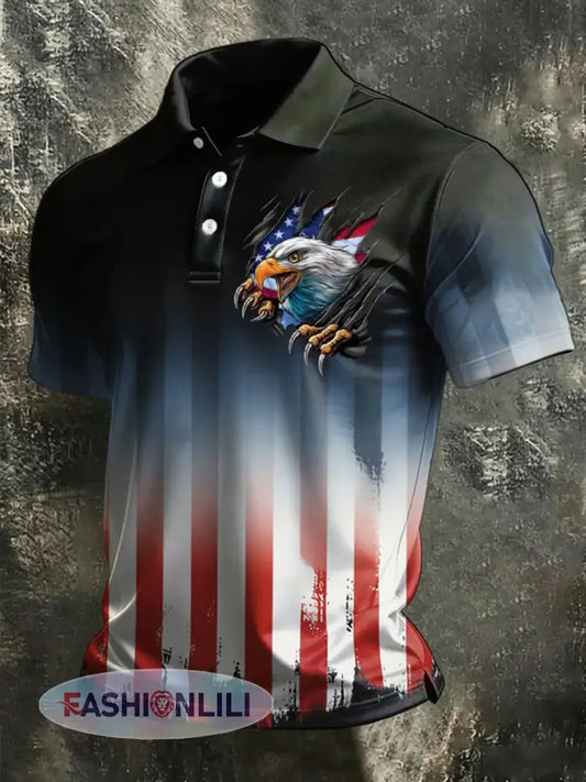 Men’s USA 1776-2026 Printed Casual Top - Black / S