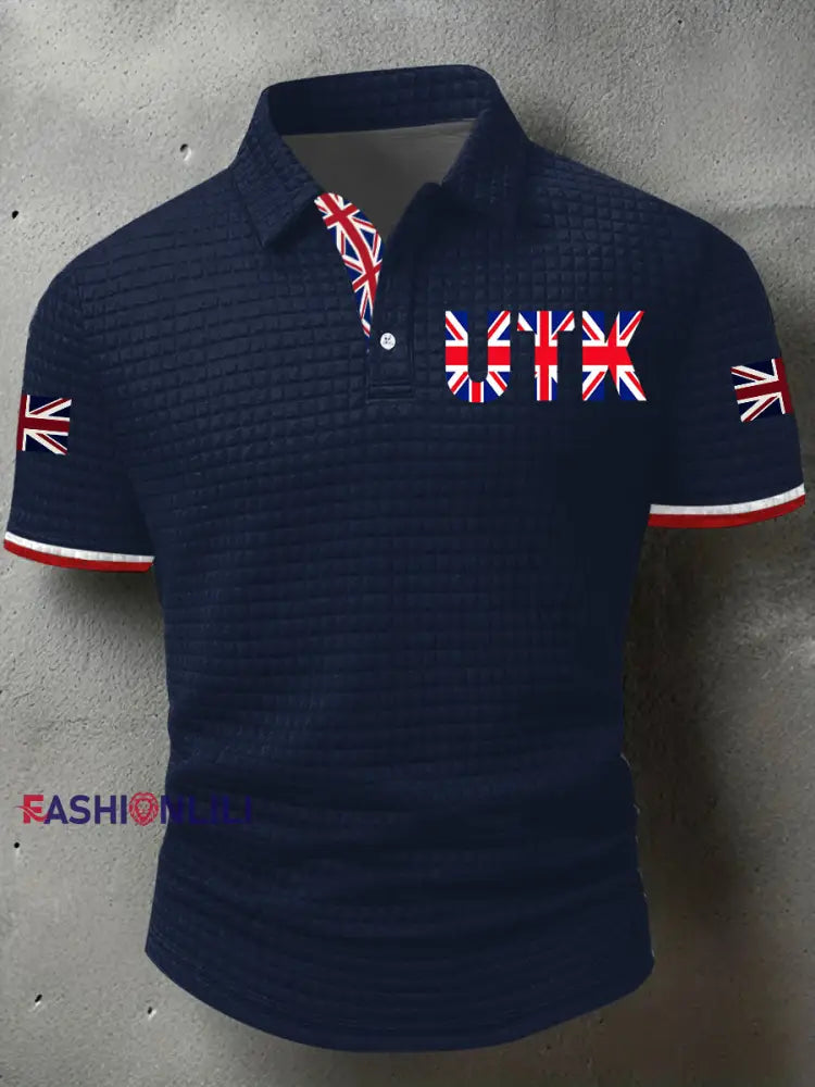 Men’s UTK-Unite The Kingdom Short Sleeve Shirt Navy Blue / S