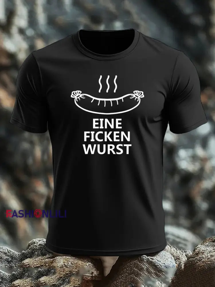 Men’s Veteran imitation cotton short sleeved T shirt Black / S