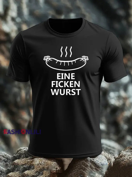 Men’s Veteran imitation cotton short sleeved T shirt Black / S