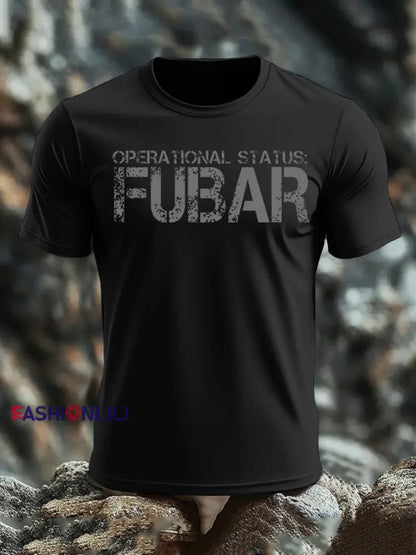 Men’s Veteran imitation cotton short sleeved T shirt Black / S