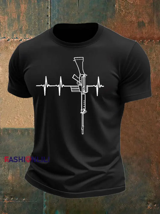 Men’s Veteran imitation cotton short sleeved T shirt Black / S
