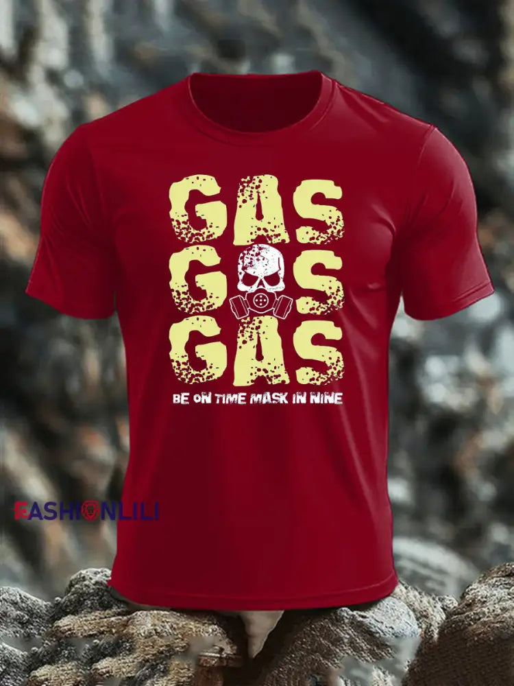 Men’s Veteran imitation cotton short sleeved T shirt Deep Red / S