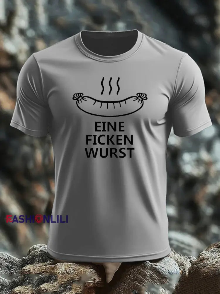 Men’s Veteran imitation cotton short sleeved T shirt Light Gray / S