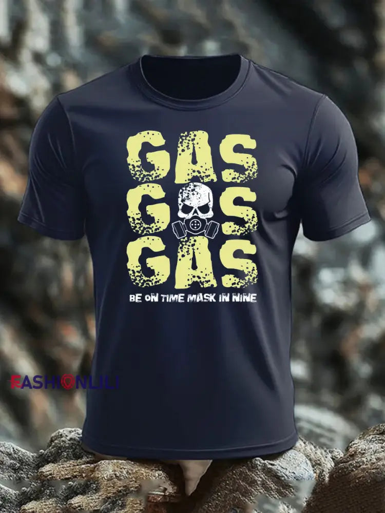Men’s Veteran imitation cotton short sleeved T shirt Navy Blue / S