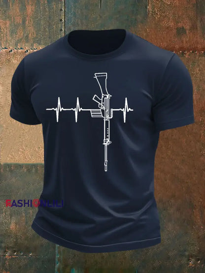Men’s Veteran imitation cotton short sleeved T shirt Navy Blue / S
