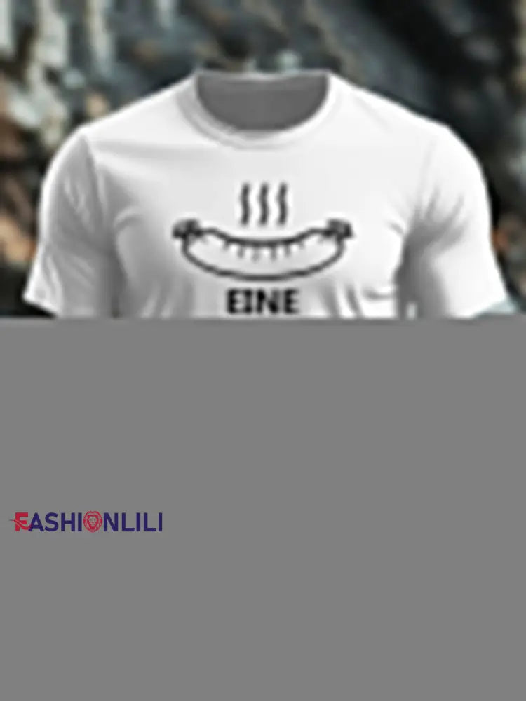Men’s Veteran imitation cotton short sleeved T shirt White / S