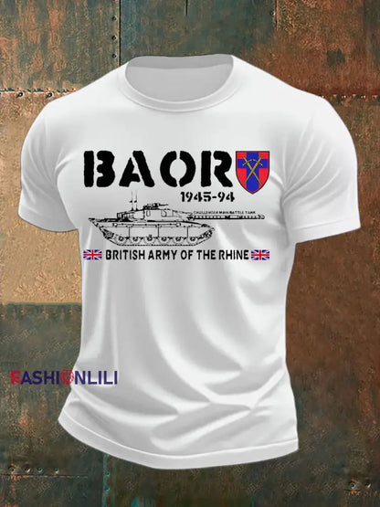 Men’s Veterans British Army imitation cotton short sleeved T shirt White / S