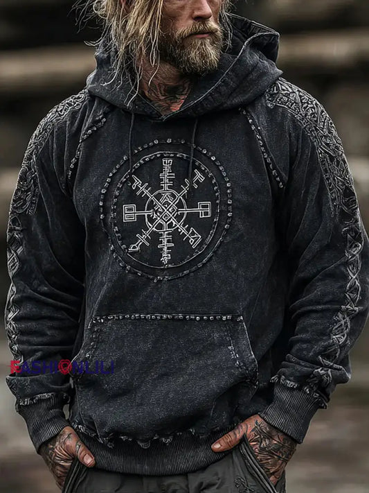 Men’s Viking Hooded Sweatshirt Black / S